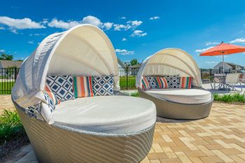 Poolside cabana chairs